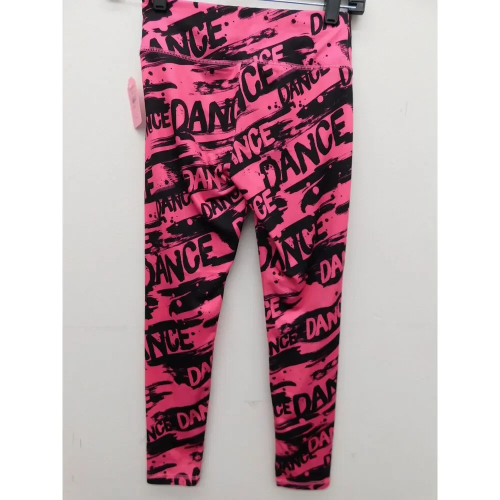 Pre-Owned Dance Leggings Justice P918179 Medium Child Pink Jazz